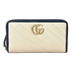 Gucci Wallet Gucci Long Wallet GG Marmont GG Marmont Quilted Leather White Navy